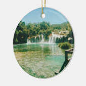 Krka Waterfalls -Krka National Park - Croatia セラミックオーナメント (左)