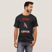 Kroatien Flagge in Pag Umriss fur Pag Lover - Pag Tシャツ (正面フル)