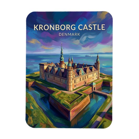 Kronborg Castle Denmark マグネット (縦)