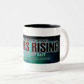 Kronosの上昇の"鮫ちょうど餌"のコーヒー・マグです ツートーンマグカップ (正面右)