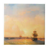 Kronstadtの城砦皇帝アレキサンダーイヴァンAivazovsky タイル (正面)