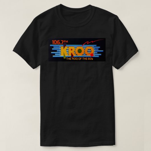 KROQ 106.7 1980s Los Angeles new wave alternative Tシャツ (デザイン正面)