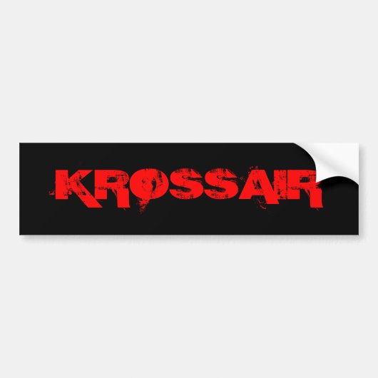 Krossairのロゴのステッカー バンパーステッカー (正面)