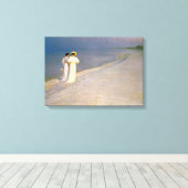 Kroyerの「夏の午後にSkagenビーチ」 キャンバスプリント (インサイチュ (ウッドフロア))