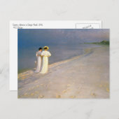 Kroyerの「夏の午後にSkagenビーチ」 ポストカード (正面/裏面)