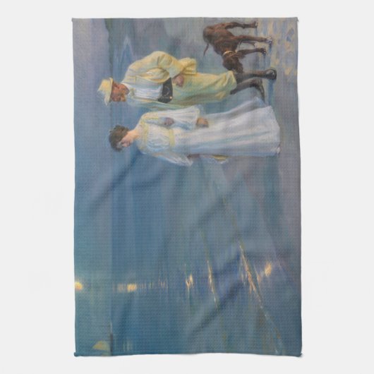 Kroyer – アーティストと彼の妻のビーチ キッチンタオル (縦)