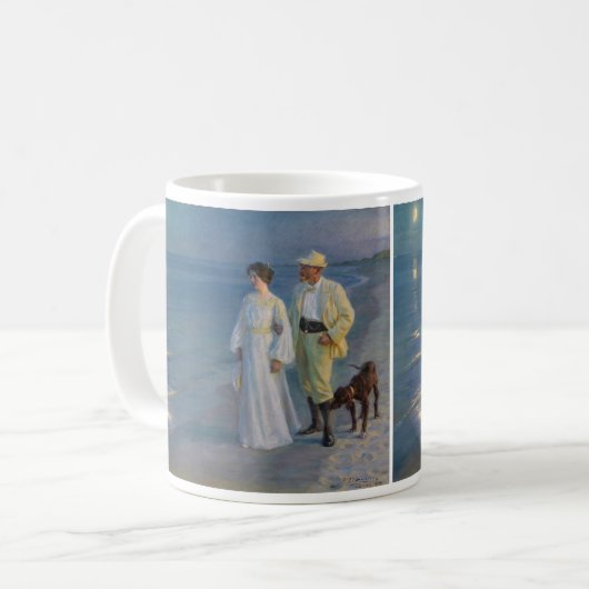 Kroyer – アーティストと彼の妻のビーチ コーヒーマグカップ (正面左)