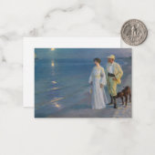 Kroyer – アーティストと彼の妻のビーチ ノートカード (正面/裏面インサイチュ)