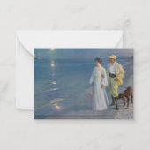 Kroyer – アーティストと彼の妻のビーチ ノートカード (正面)