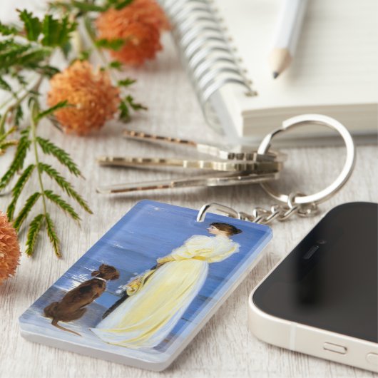 Kroyer – アーティストの妻と犬の海岸 キーホルダー (正面右)