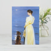 Kroyer – アーティストの妻と犬の海岸 サンキューカード (スタンド正面)