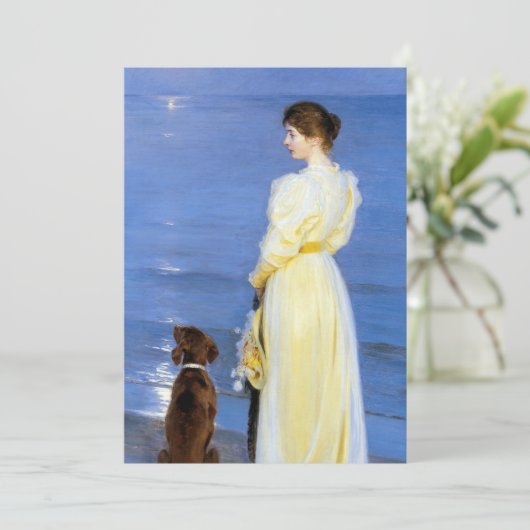 Kroyer – アーティストの妻と犬の海岸 サンキューカード (スタンド正面)