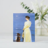 Kroyer – アーティストの妻と犬の海岸 ポストカード (スタンド正面)