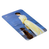 Kroyer – アーティストの妻と犬の海岸 マグネット (右側)