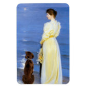 Kroyer – アーティストの妻と犬の海岸 マグネット (縦)