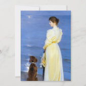 Kroyer – アーティストの妻と犬の海岸 招待状 (正面)