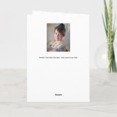 Kroyer – アーティストの妻マリーのポートレート カード (裏面)