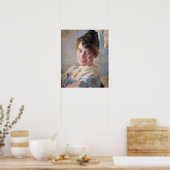 Kroyer – アーティストの妻マリーのポートレート ポスター (キッチン)