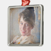 Kroyer – アーティストの妻マリーのポートレート メタルオーナメント (左)