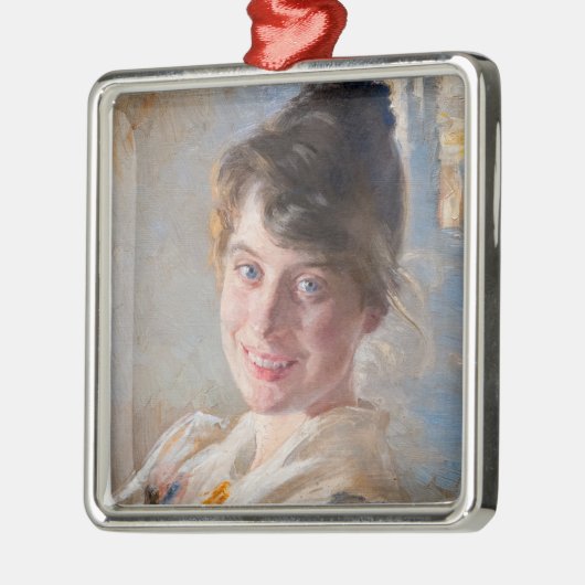 Kroyer – アーティストの妻マリーのポートレート メタルオーナメント (左)