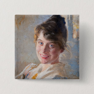 Kroyer – アーティストの妻マリーのポートレート 缶バッジ