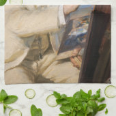 Kroyer – セルフポートレイトアットスケーゲンビーチ キッチンタオル (折り畳み)