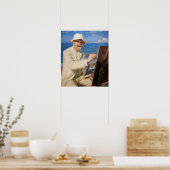 Kroyer – セルフポートレイトアットスケーゲンビーチ ポスター (キッチン)