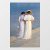 Kroyer – 夏の夕べオンSkagenビーチクローズアップ ウィンドウサイン (シート)