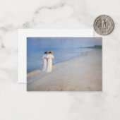 Kroyer – 夏の夕べオンSkagenビーチ ノートカード (正面/裏面インサイチュ)