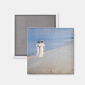 Kroyer – 夏の夕べオンSkagenビーチ マグネット (正面/裏面)