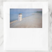 Kroyer – 夏の夕べオンSkagenビーチ 長方形シール (バッグ)