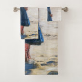 Kroyer -小さな女の子スタンドオンスコゲンビーチ バスタオルセット (インサイチュ)