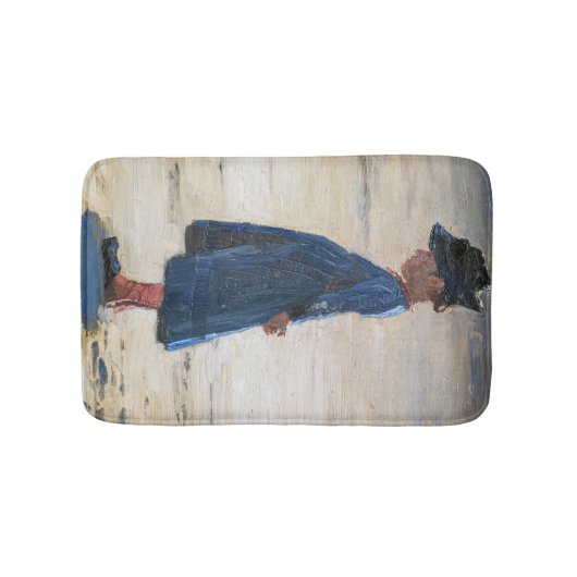 Kroyer -小さな女の子スタンドオンスコゲンビーチ バスマット (正面)