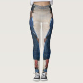 Kroyer -小さな女の子スタンドオンスコゲンビーチ レギンス (正面)