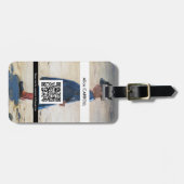 Kroyer - Skagen小さな女の子ビーチ- QRコード ラゲッジタグ (正面横)