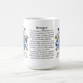 Kruger家族の紋章付き外衣 コーヒーマグカップ (中央)