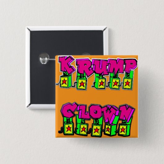 Krumpのピエロ 缶バッジ (正面&裏面)