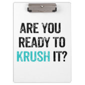 KRUSHに準備ができていますそれか。 クリップボード (正面)