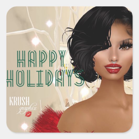 Krush Graphix by Ahsek Novelステッカー58 スクエアシール (正面)