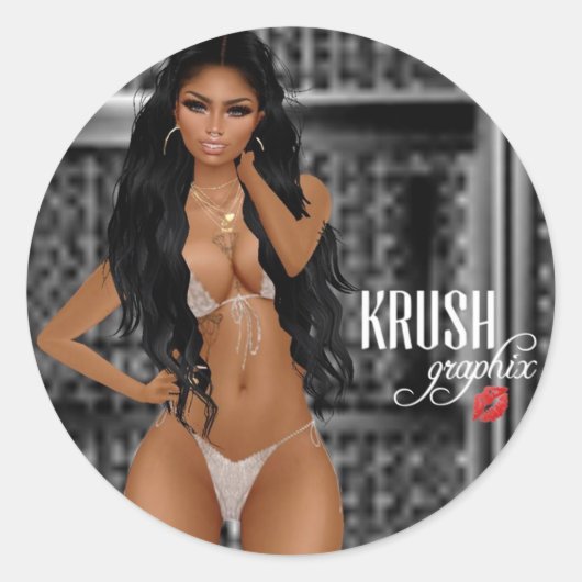 Krush Graphix by Ahsek Novel Stickers 06 ラウンドシール (正面)