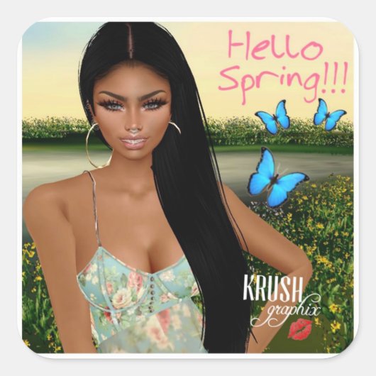 Krush Graphix by Ahsek Novel Stickers 07 スクエアシール (正面)