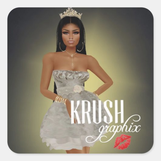 Krush Graphix by Ahsek Novel Stickers 10 スクエアシール (正面)