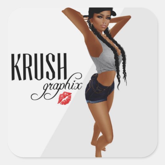 Krush Graphix by Ahsek Novel Stickers 20 スクエアシール (正面)