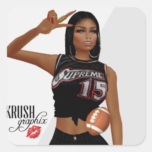 Krush Graphix by Ahsek Novel Stickers 21 スクエアシール (正面)