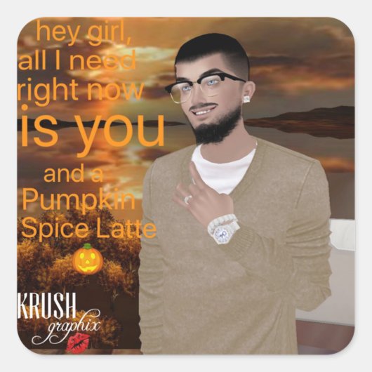 Krush Graphix by Ahsek Novel Stickers 23 スクエアシール (正面)