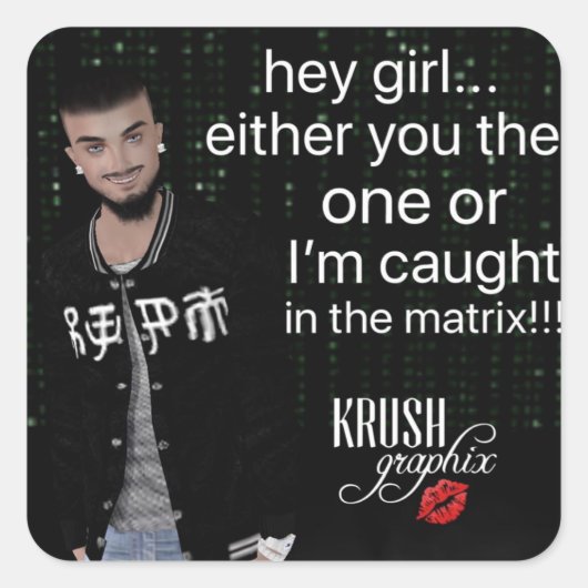 Krush Graphix by Ahsek Novel Stickers 27 スクエアシール (正面)