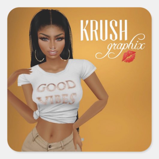 Krush Graphix by Ahsek Novel Stickers 29 スクエアシール (正面)