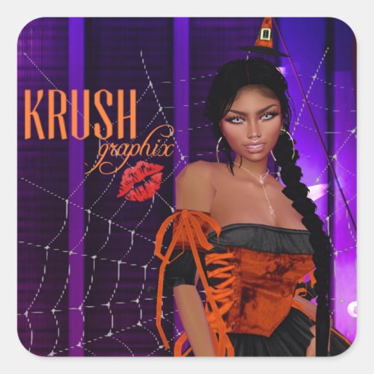 Krush Graphix by Ahsek Novel Stickers 44 スクエアシール (正面)