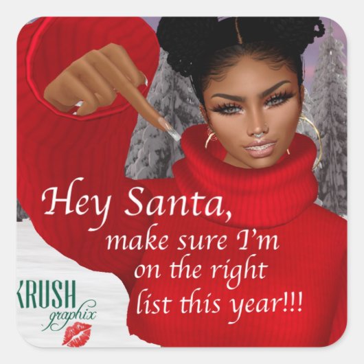 Krush Graphix by Ahsek Novel Stickers 50 スクエアシール (正面)