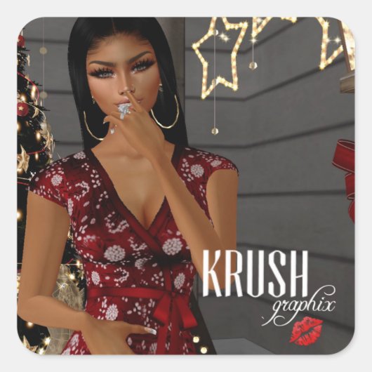 Krush Graphix by Ahsek Novel Stickers 53 スクエアシール (正面)